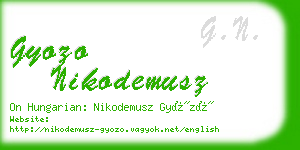 gyozo nikodemusz business card